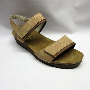 Naot Sandals Women Selo in Sea Green and Latte Size 39